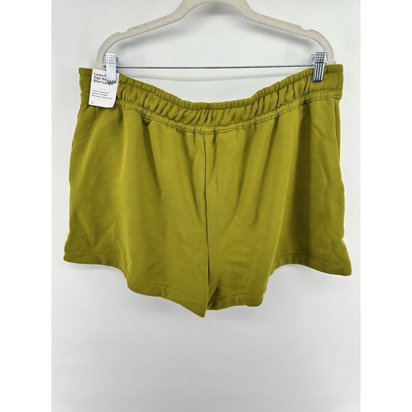 Nike Women Sportswear Modern Fleece Terry Shorts Athleisure Green 2XL - Picture 2 of 3